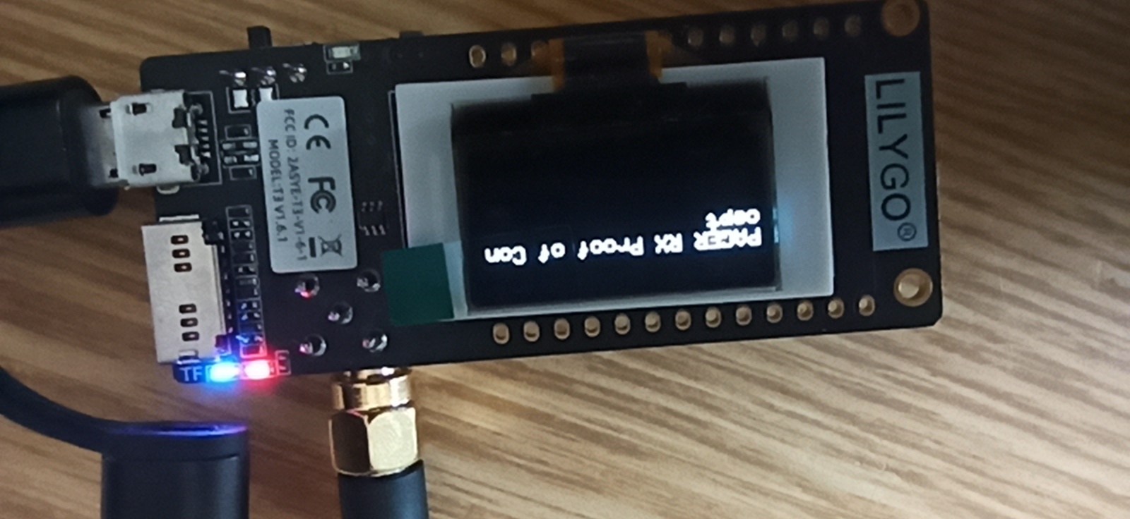 Screenshot vom ESP32 LoRa